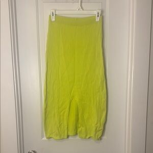 Free people lime green sweater skirt